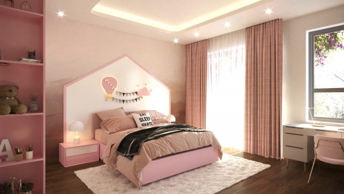 Mẫu thiết kế phòng ngủ đẹp cho bé gái